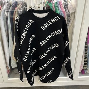 Balenciaga black and white logo sweater.